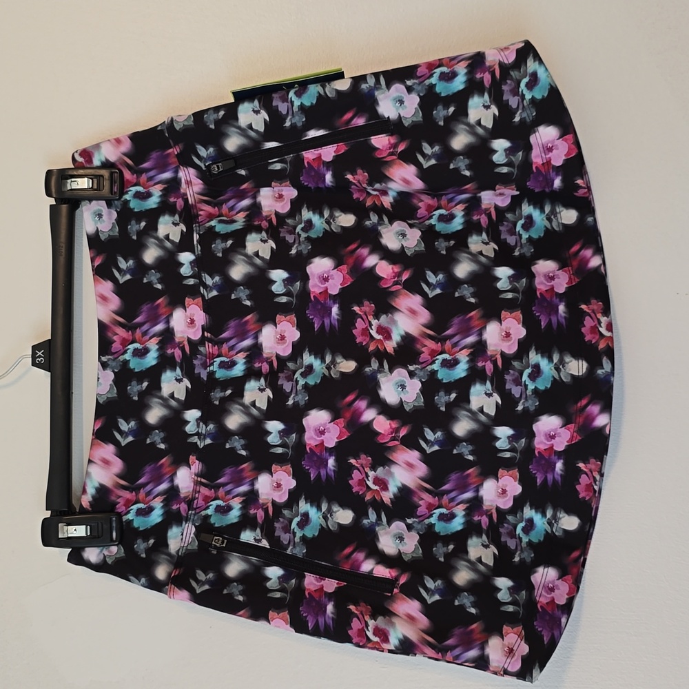 Vively Floral Women's Skirt - Black, Pink, Blue